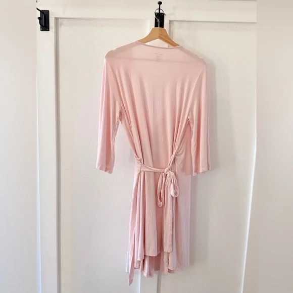 NEVER WORN Caden Lane Pearl Pink Bamboo Knit Maternity Robe - Picture 2 of 7